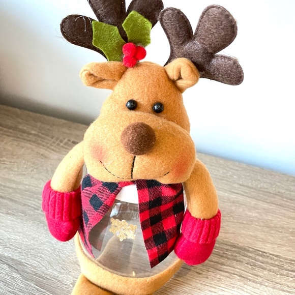 Fun Christmas Moose Cookie Jar Holidays Home Decor NWOT - Great Gift - Picture 7 of 13